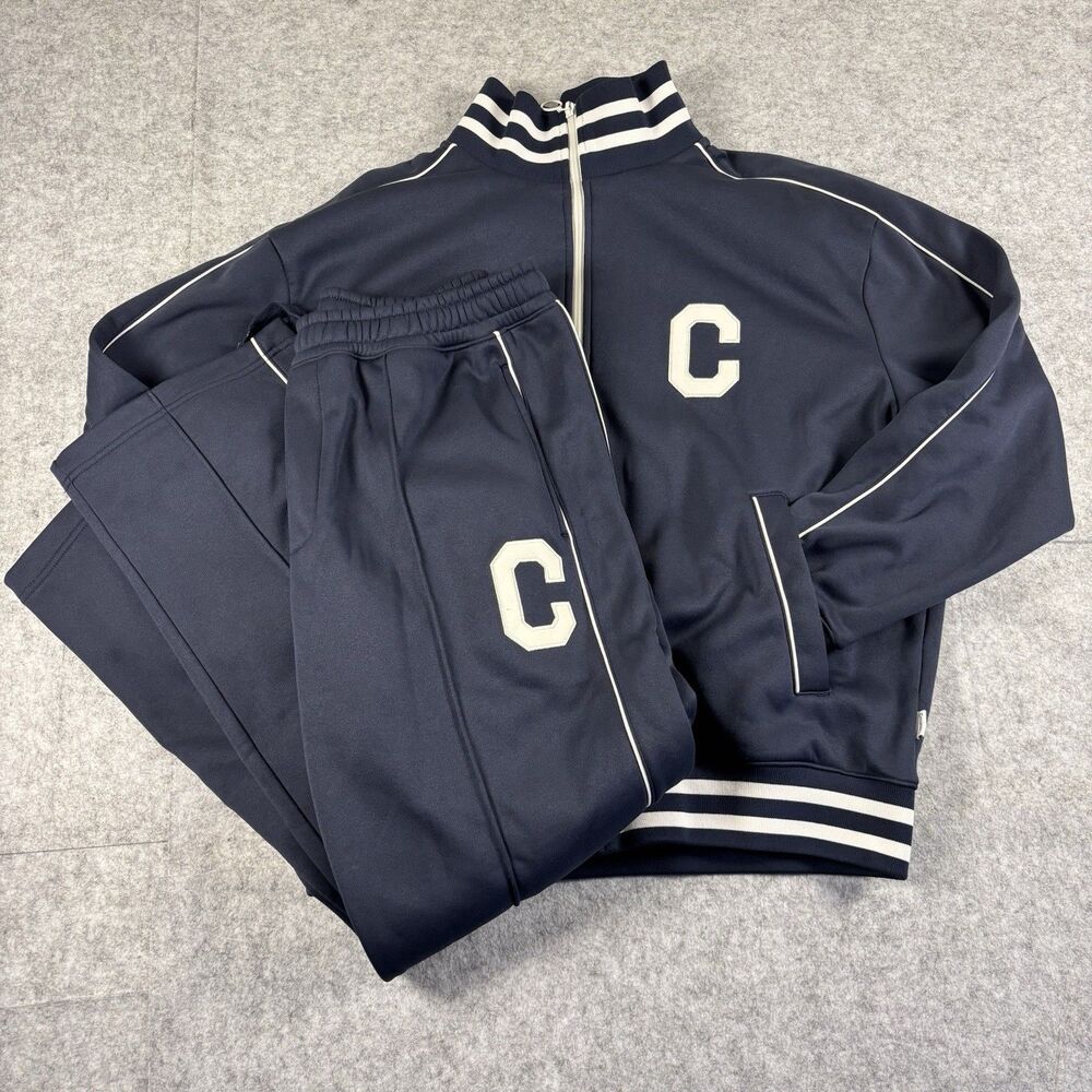 Covernat Japan Blue White Striped Track Suit Comfy Heavyweight Mens Medium NWOT
